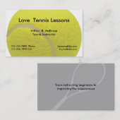 Tennis Lessons Instructor Visitekaartje (Voorkant / Achterkant)