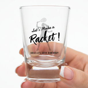 Tennis Let's Make a Racket Verjaardagsfeestje Shot Glas