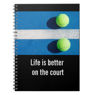 Tennis-leven is beter op de tennisbal notitieboek