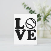 Tennis-liefde Briefkaart (Staand voorkant)