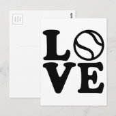 Tennis-liefde Briefkaart (Voorkant / Achterkant)