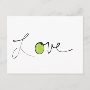 Tennis-liefde Briefkaart