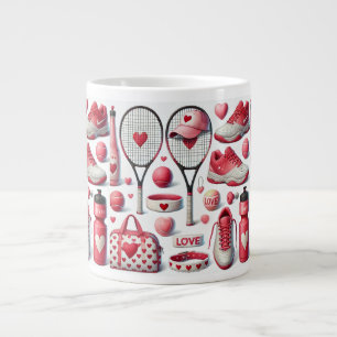 Tennis Liefde gethematiseerd in rood en wit met ha Extra Grote Beker