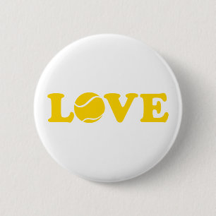 Tennis-liefde Ronde Button 5,7 Cm