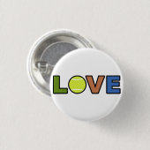Tennis Liefde Ronde Knop Button 3,2 Cm (Voorkant /achterkant)