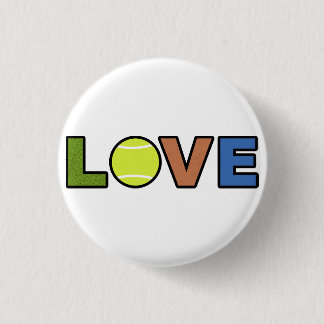 Tennis Liefde Ronde Knop Button 3,2 Cm