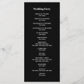 Tennis liefhebbers bruiloft ceremonie programma (Achterkant)