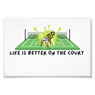 Tennis Life is beter op de foto van de rechtbank Afdruk