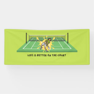 Tennis Life is beter op de gerechtsbanner Spandoek