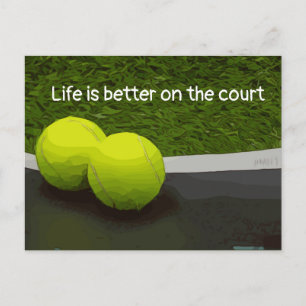 Tennis Life is beter op de tennisbal Briefkaart