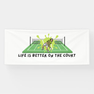 Tennis Life is beter voor de rechtbank Spandoek