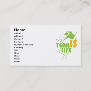 TENNIS_LIFE VISITEKAARTJE