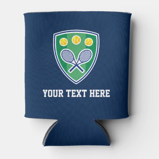 Tennis logo koelboxxen met aangepaste tekst blikjeskoeler