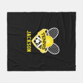Tennis-Logo met DIY-naam Fleece Deken (Voorkant (Horizontaal))