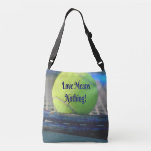 Tennis Love betekent niets! Motivatie Funny Crossbody Tas