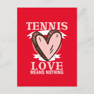 Tennis Love betekent niets voor Valentijnsdag Briefkaart