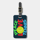 Tennis Love Blue Bagagelabel (Voorkant verticaal)