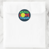 Tennis Love Blue Kerstmis Ronde Sticker (Tas)