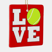 Tennis LOVE Couleur personnalisée Ornement de Noël (Droite)