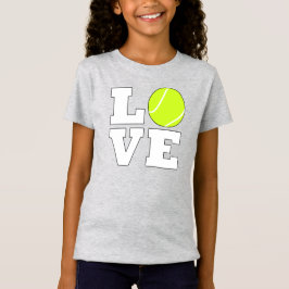 Tennis LOVE Cute Girls Tennis Player of Fan Sports T-shirt