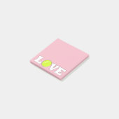 Tennis LOVE Cute Kantoor Post Post-it® Notes (Schuin)