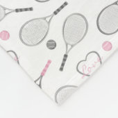 Tennis Love Pattern Fleece Deken (Hoek)