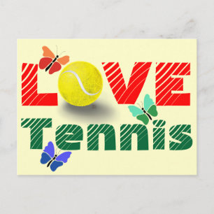 Tennis Love Valentine's day Feestdagenkaart