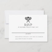 Tennis Love Wedding RSVP Kaartje (Voorkant)