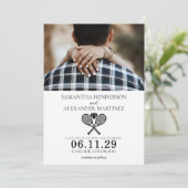 Tennis Love Wedding Save The Date (Staand voorkant)