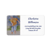 Tennis Match Persoonlijk adres Etiket (Voorkant)