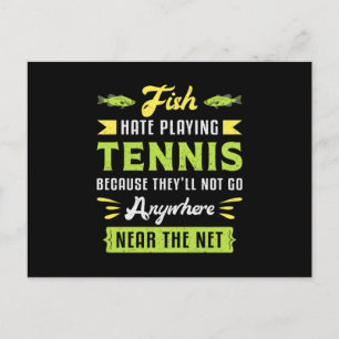 Tennis Match Player Racket Court Sports Funny Gift Briefkaart