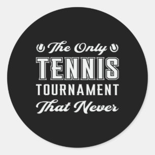 Tennis Match Racket Sports Player Court Funny Gift Ronde Sticker