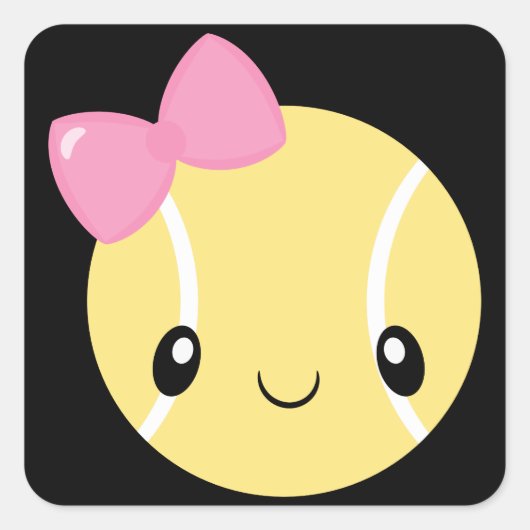 Tennis Meisje Emoji Stickers (Voorkant)