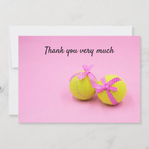 Tennis met racket, dank je wel heel veel speler bedankkaart