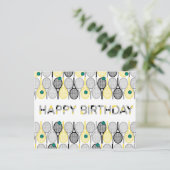 Tennis moderne Carte postale Anniversaire (Debout devant)