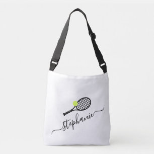 Tennis Monogram Black White Womens Sports Crossbody Tas