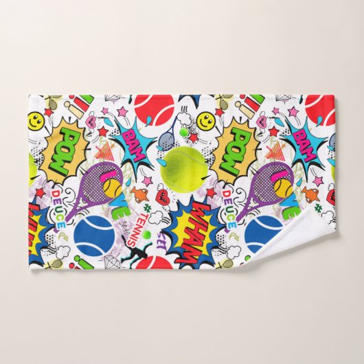 😍 🤩 tennis 🎾 motif  (Serviette à main)