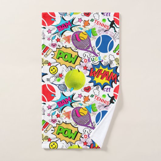 😍 🤩 tennis 🎾 motif  (Serviette à main)