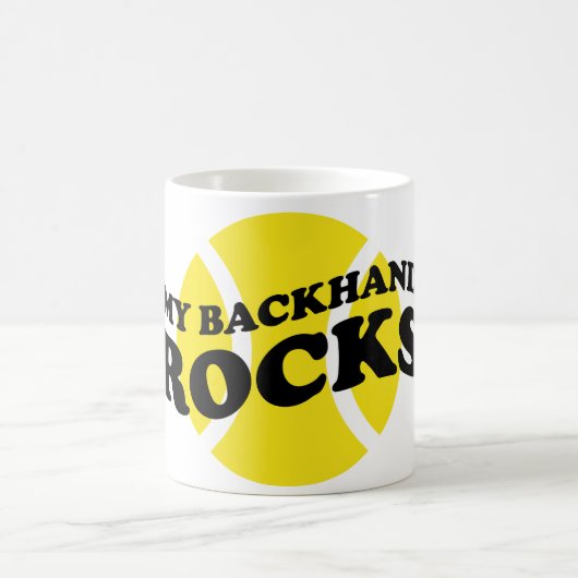 Tennis mug cadeau avec drôle de slogan disant (Centre)