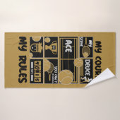 Tennis My Court Mes règles (Serviette de bain)