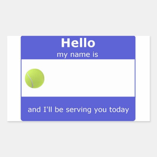 Tennis Name Tag Sticker (Voorkant)