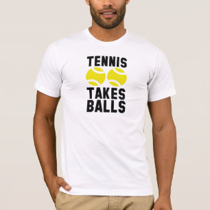 Tennis neemt een val t-shirt