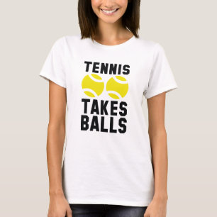 Tennis neemt een val t-shirt