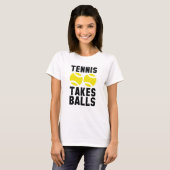 Tennis neemt een val t-shirt (Voorkant volledig)