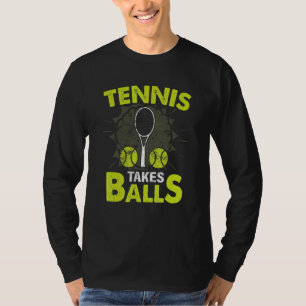 Tennis neemt een val t-shirt