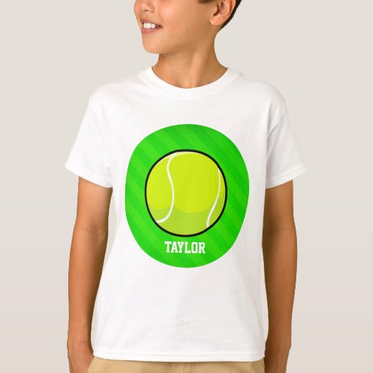 Tennis; Neon Green Stripes T-shirt (Voorkant)