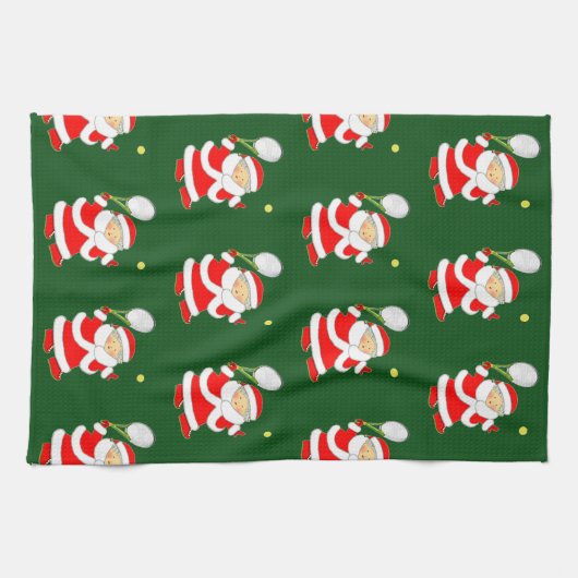 Tennis Noël serviette de cuisine (Horizontal)