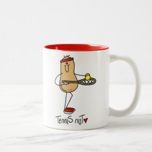Tennis Nut T-shirts en GIfts Tweekleurige Koffiemok