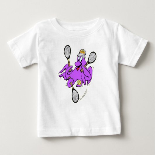 Tennis Octopus Baby Jersey T-Shirt (Devant)