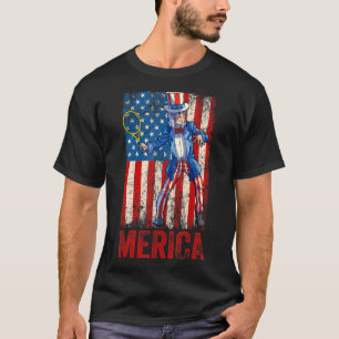 Tennis oom Sam op 4 juli jl. neemt Mannen Amerikaa T-shirt